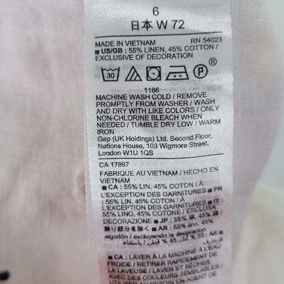 Old Navy Size 6 Linen Blend Embroidered Shorts - Picture 6 of 6